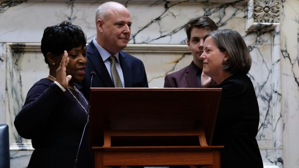 adrienne jones sworn in as speaker