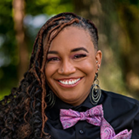 Danielle Jones near a forest 