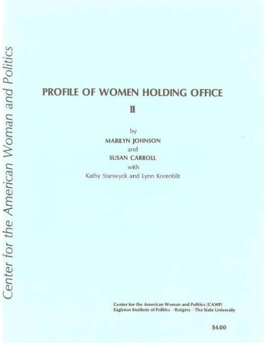 Profile of Women Holding Office II