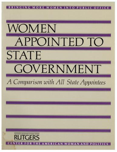 Women Appointed to State Government 
