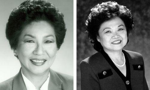 Representatives Pat Saiki and Patsy Mink, black and white head shots