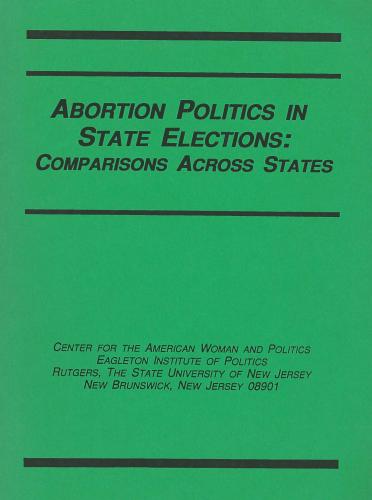 Abortion Politics in State Elections cover, black text on green background