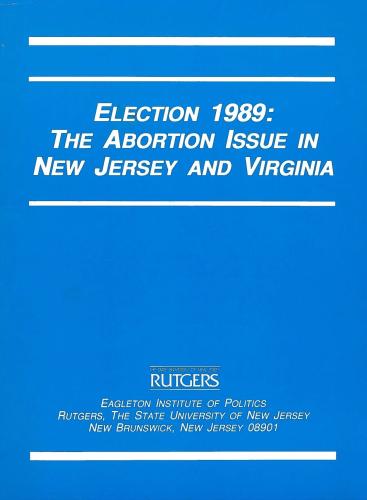 Election 1989 report cover, white text on blue background