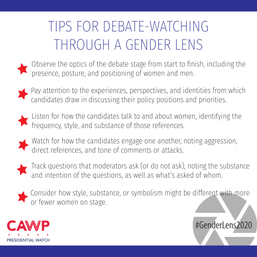 tips for watching debate with gender lens listed