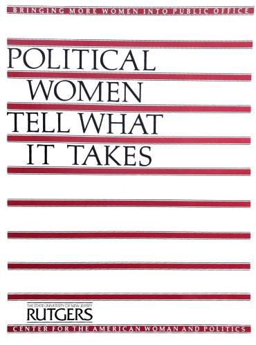 Political Women Tell What It Takes