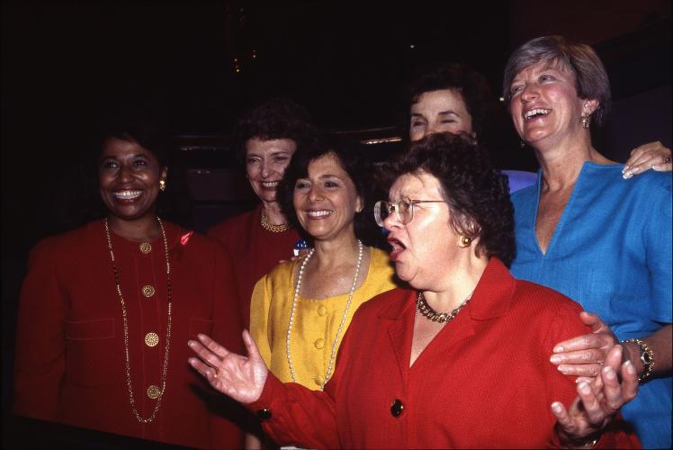 Senator Barbara Mikulski with female Senate candidates at the 1992 Democratic National Convention