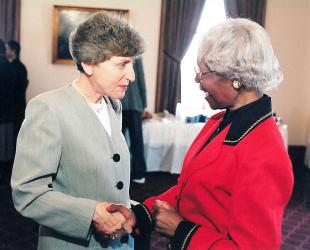 Ruth Mandel with former Congresswoman Shirley Chisholm